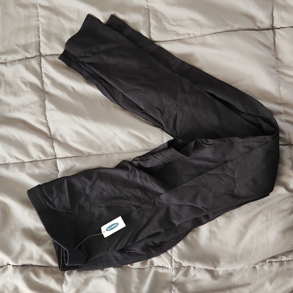 NWT old navy cotton legging high waisted black size medium BUNDLE OF TWO